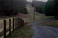 oak board fence installation in Lynchburg, Virginia